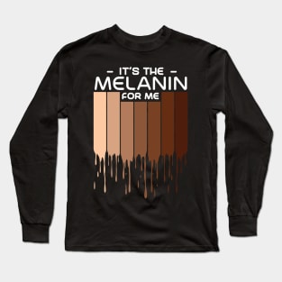 Melanin Poppin African American Queen Long Sleeve T-Shirt